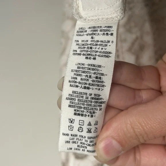 Free People Lace Just Like Honey Ivory Nude Boho Bridal Shower Dress Size 6 - Picture 15 of 15